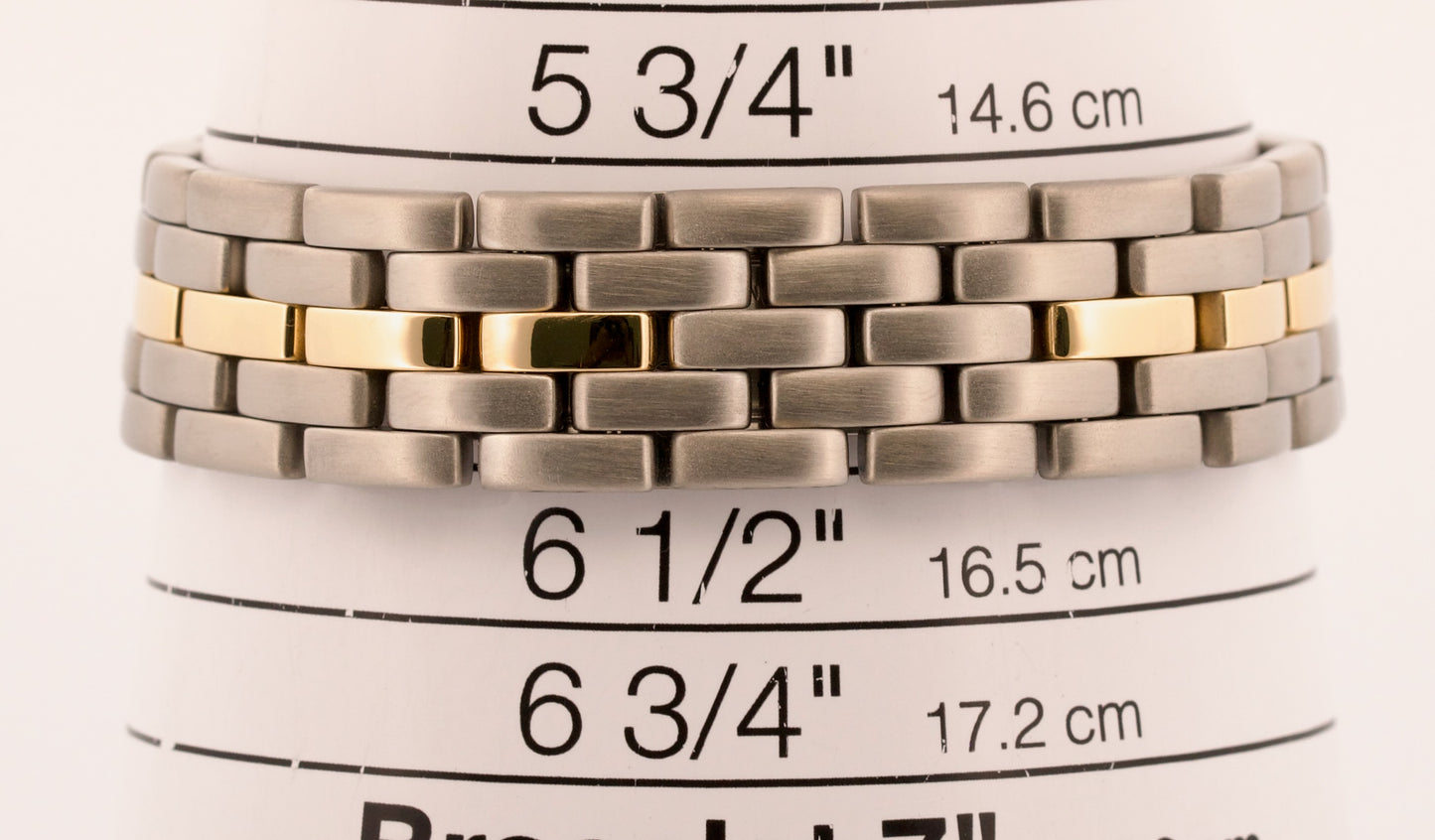 Ladies Cartier Panthere ONE ROW 18K Gold Steel Ivory 27mm Quartz 1100 W25028B5