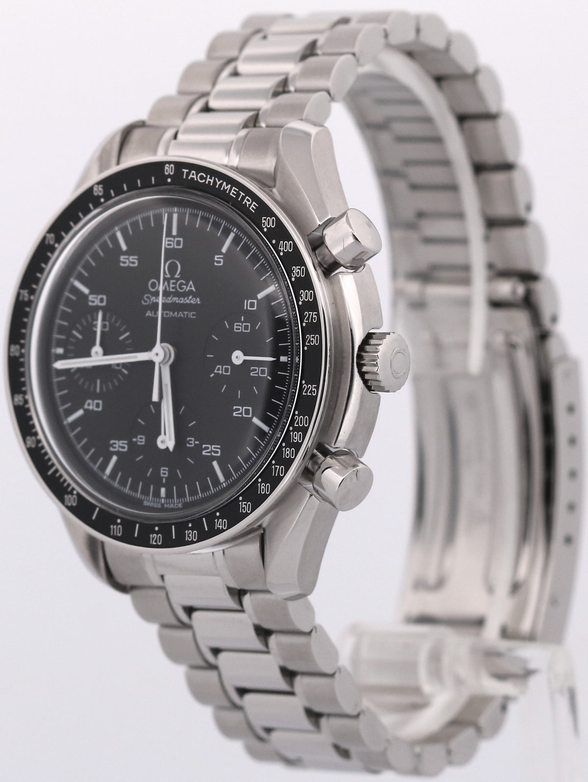 Omega Speedmaster Reduced 3510.50.00 Black Stainless Steel 39mm Watch Box Papers