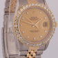 Rolex DateJust 36mm CHAMPAGNE DIAMOND 18K Yellow Gold Steel JUBILEE Watch 16233