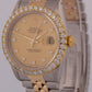 Rolex DateJust 36mm CHAMPAGNE DIAMOND 18K Yellow Gold Steel JUBILEE Watch 16233
