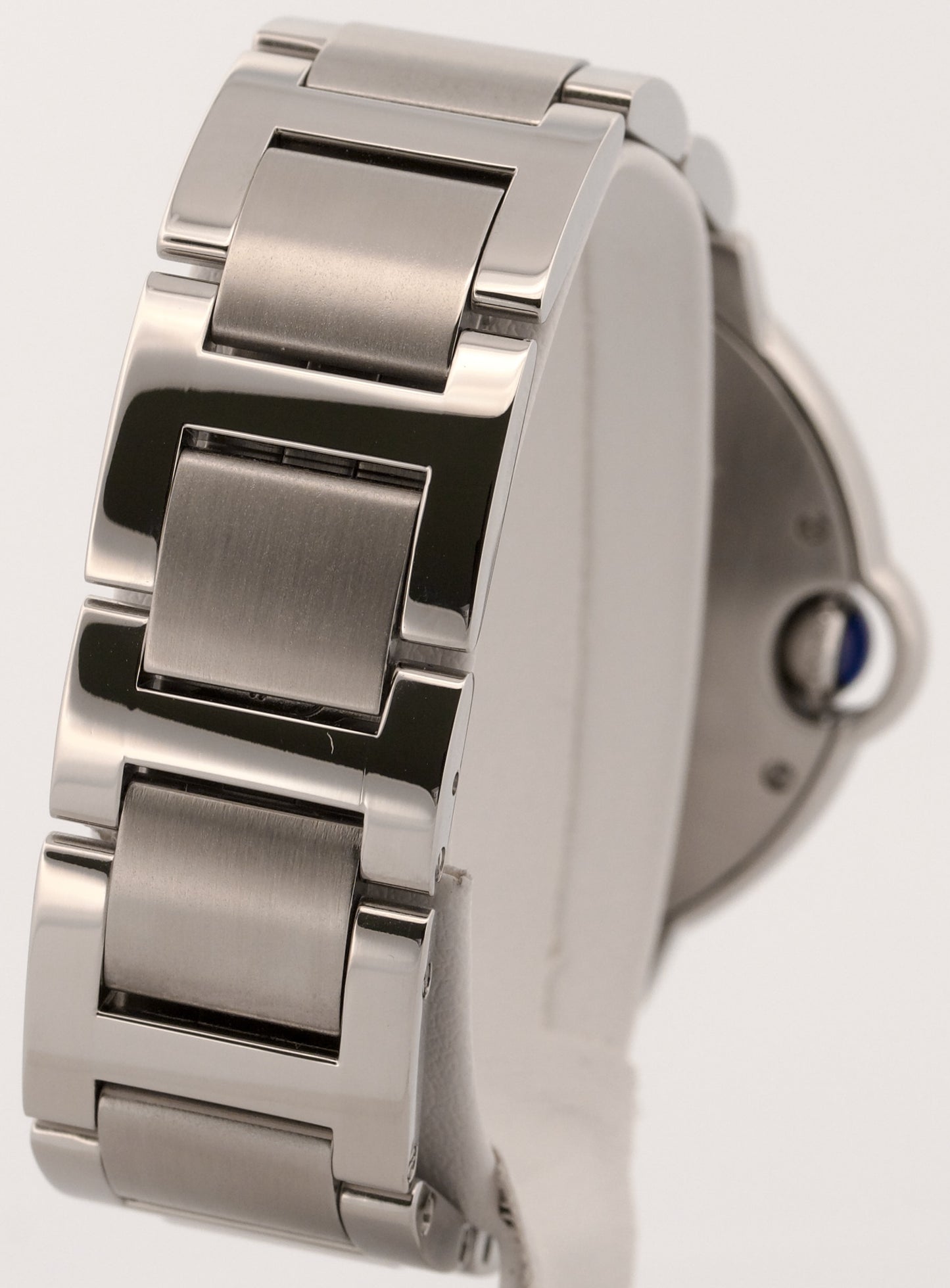 Ladies Cartier Ballon Bleu SILVER GUILLOCHE Stainless 36mm 3284 W6920046 Watch