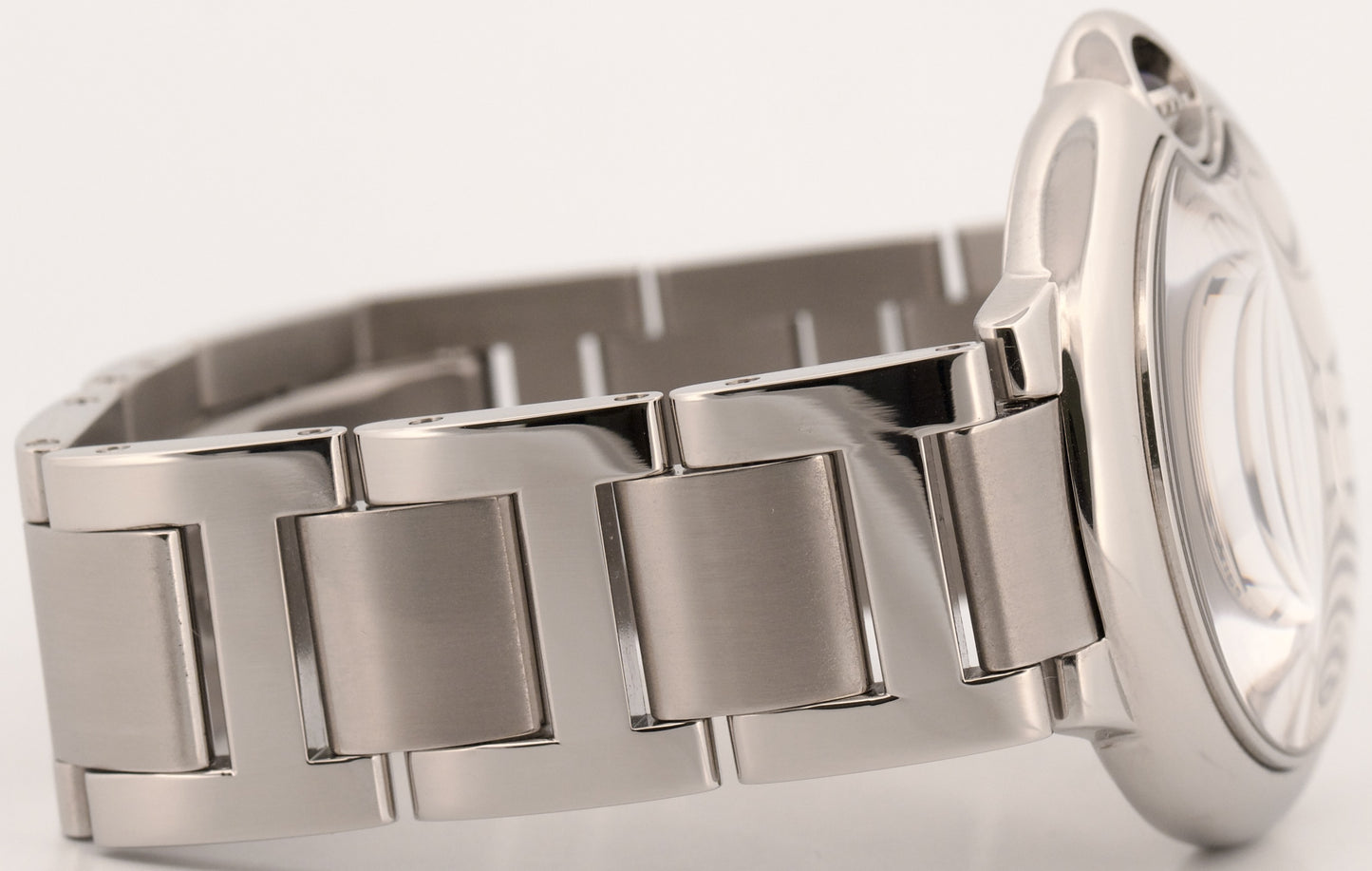 Ladies Cartier Ballon Bleu SILVER GUILLOCHE Stainless 36mm 3284 W6920046 Watch