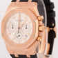 MINT Audemars Piguet Royal Oak Chronograph WHITE 18k Rose Gold 39mm 26022OR