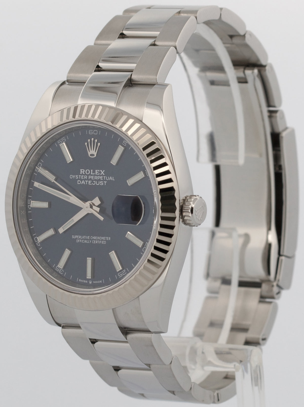 2025 Rolex DateJust 126334 41mm Blue Steel 18K Gold Oyster Watch Box Papers