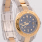 Ladies Rolex Yacht-Master 29mm BLUE 18K Yellow Gold Steel Two-Tone Watch 69623