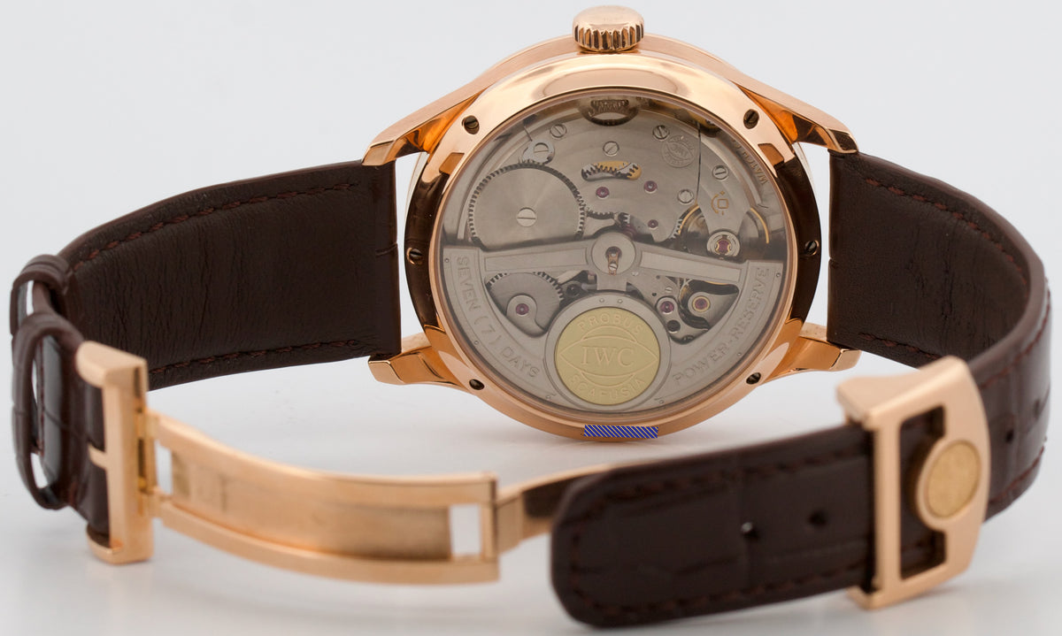IWC Portugieser Perpetual Calendar IW502306 White 18K Rose Gold 44mm Watch