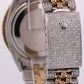 1987 Rolex DateJust 16013 Pave Roman Diamond 36mm 18K Gold Steel Jubilee Watch
