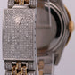 1987 Rolex DateJust 16013 Pave Roman Diamond 36mm 18K Gold Steel Jubilee Watch