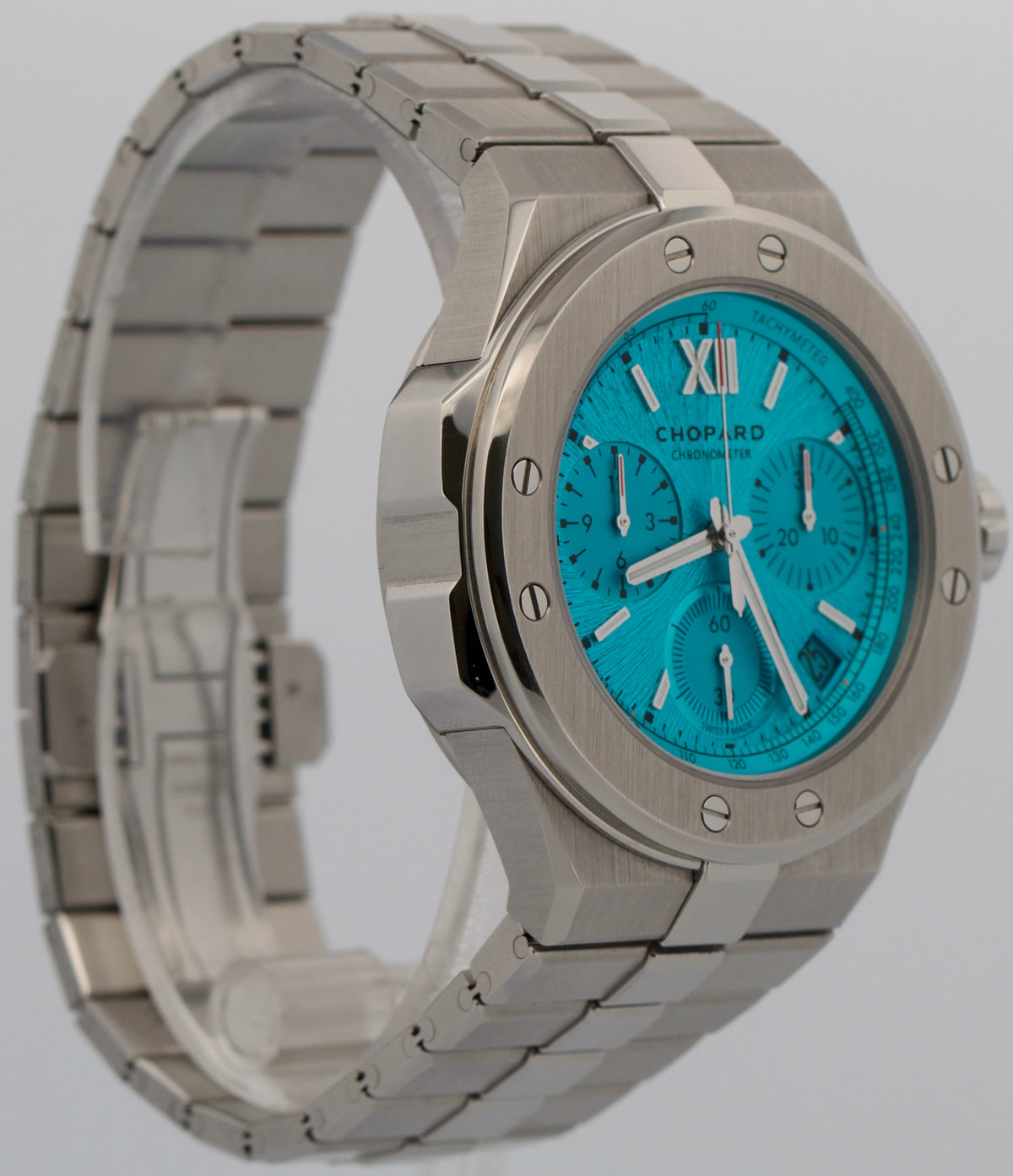 2023 Chopard Alpine Eagle 298609-3001 Turquoise 36mm Steel Watch Box Papers