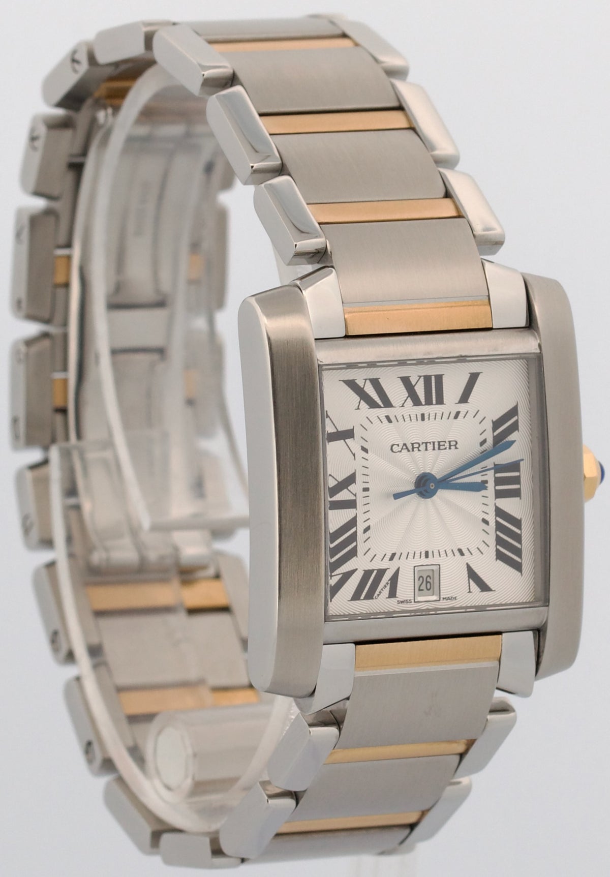 2013 Ladies Cartier Tank Francaise 2302 W51005Q4 18K Gold Steel 27mm Papers