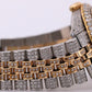 1987 Rolex DateJust 16013 Pave Roman Diamond 36mm 18K Gold Steel Jubilee Watch