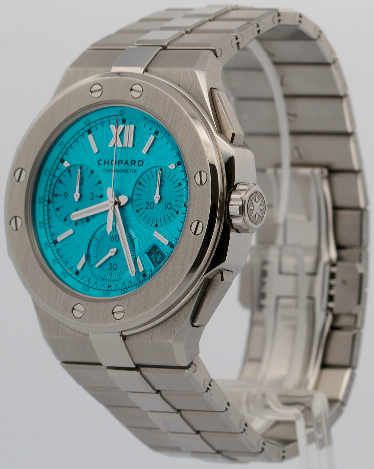 2023 Chopard Alpine Eagle 298609-3001 Turquoise 36mm Steel Watch Box Papers