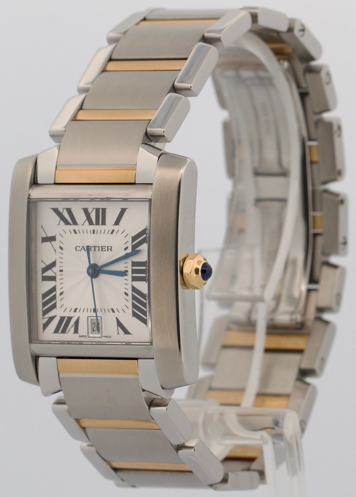 2013 Ladies Cartier Tank Francaise 2302 W51005Q4 18K Gold Steel 27mm Papers