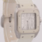Cartier Santos 100 33mm IVORY Stainless Steel WHITE Rubber 2878 W20122U2 BOX