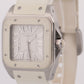 Cartier Santos 100 33mm IVORY Stainless Steel WHITE Rubber 2878 W20122U2 BOX