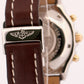 Breitling Chronomat BURGUNDY Red Two-Tone Gold Steel Leather 39mm B130501 Watch