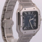 Unworn 2021 Cartier Santos 4072 WSSA0030 39.8mm Blue Roman Steel Box Papers