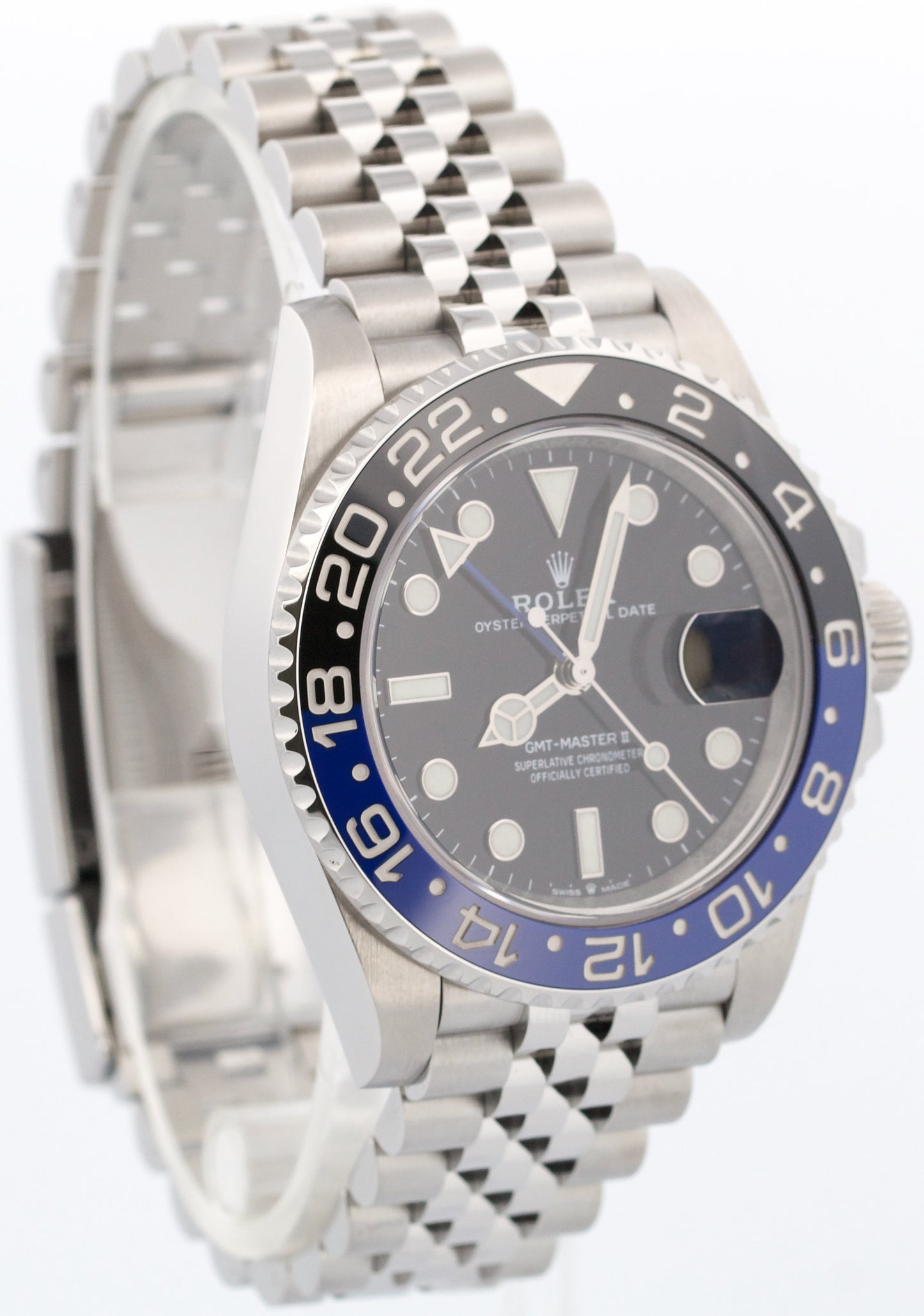 2021 PAPERS Rolex GMT-Master II BATGIRL 40mm Blue Steel JUBILEE 126710 BLNR BOX