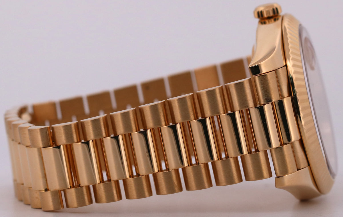 Rolex Day-Date President 228238 Silver Roman 18K Yellow Gold 40mm Box Papers