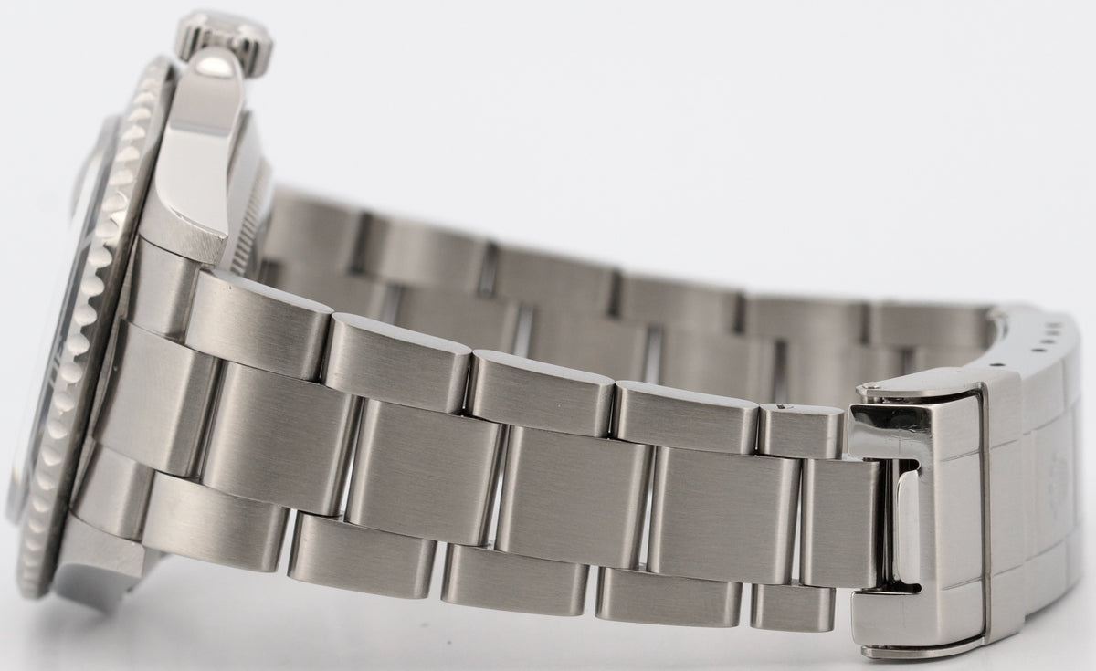 Rolex Submariner Date 16610 Black No-Holes Stainless Steel 40mm Oyster Watch