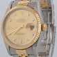 UNPOLISHED PAPERS Rolex DateJust 36mm CHAMPAGNE DIAMOND 18K JUBILEE 16233 BOX