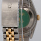 UNPOLISHED PAPERS Rolex DateJust 36mm CHAMPAGNE DIAMOND 18K JUBILEE 16233 BOX