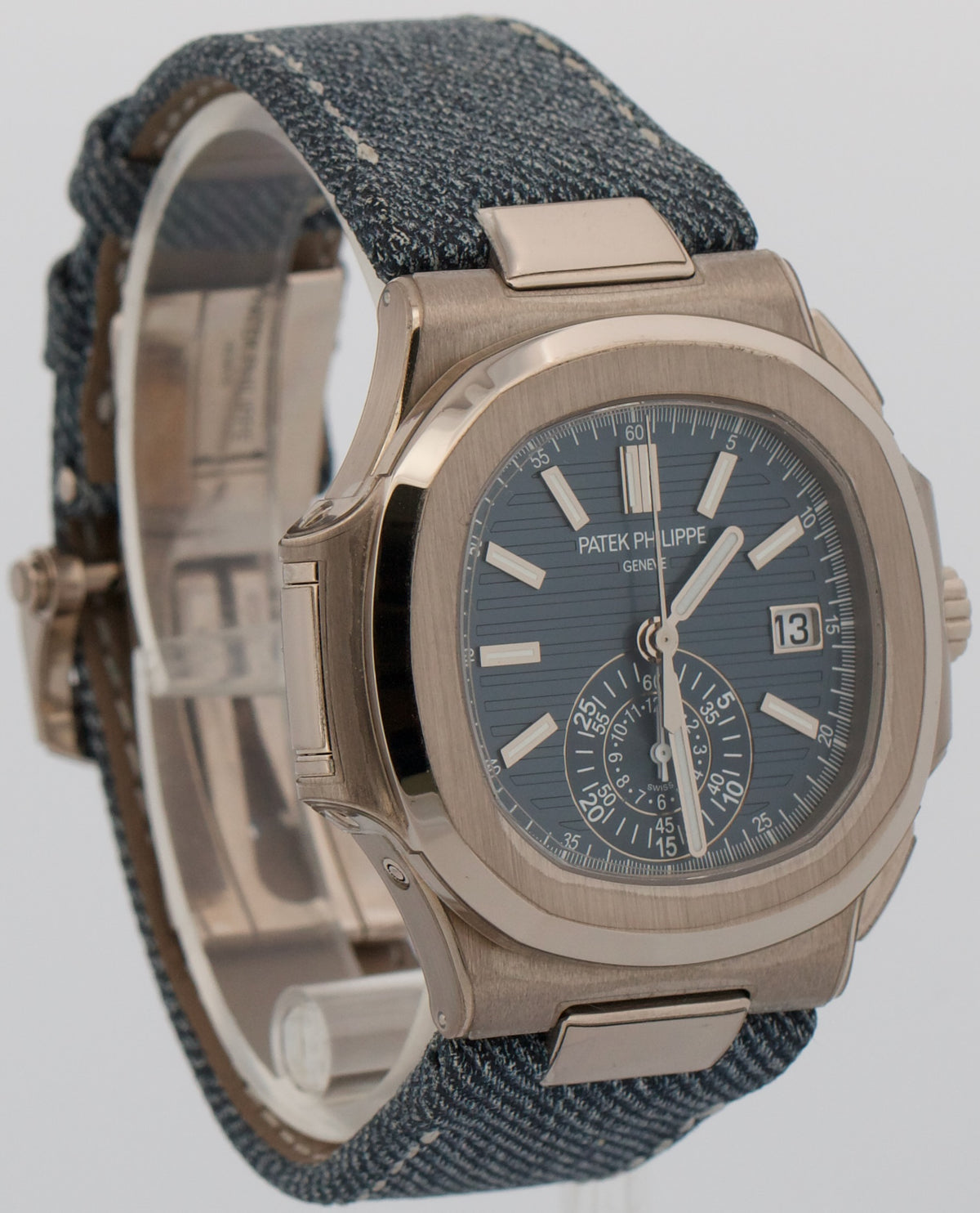 2024 Patek Philippe Nautilus 5980/60G-001 Denim Blue 18K White Gold Box Papers