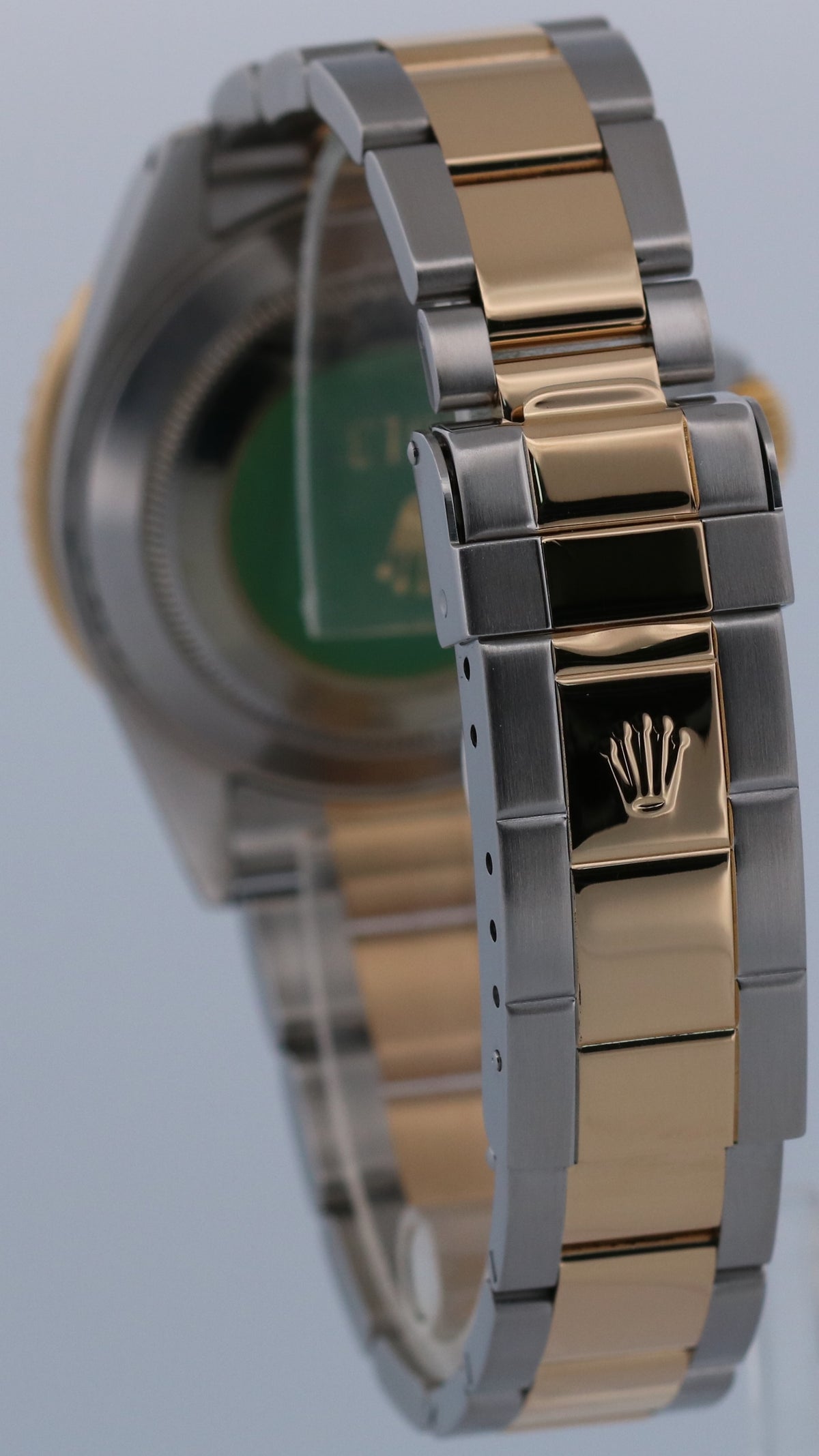 2000 Rolex Submariner Date 16613 Serti Champagne Blue 18K Steel 40mm Box Papers