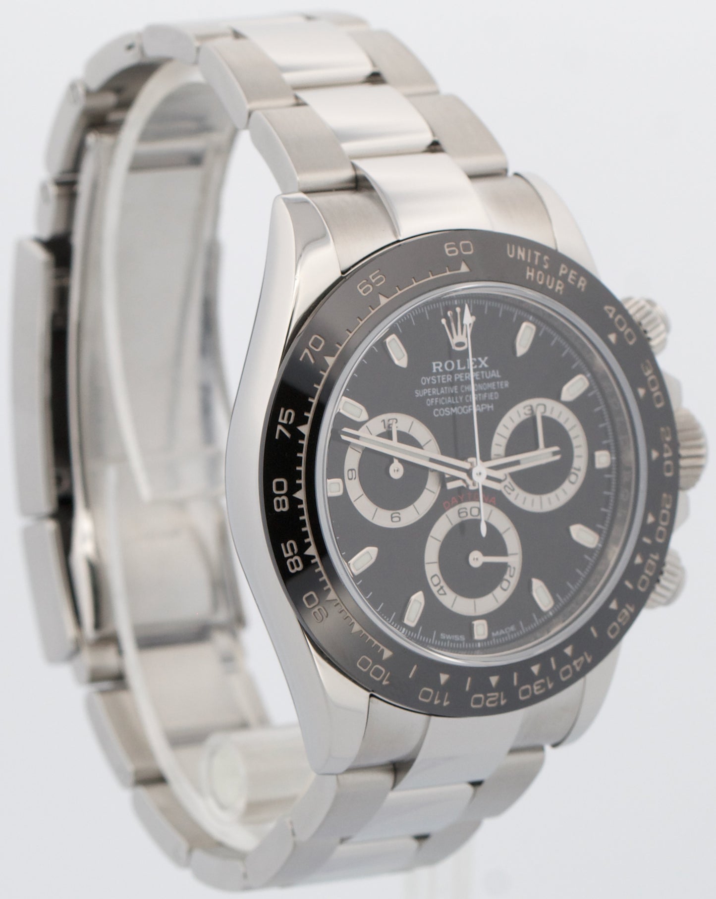 Rolex Daytona Cosmograph BLACK Stainless Steel Ceramic 40mm 116500 LN Watch