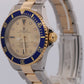 2000 Rolex Submariner Date 16613 Serti Champagne Blue 18K Steel 40mm Box Papers