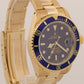 Rolex Submariner Date BLUE 18K Yellow Gold Oyster Automatic 40mm 16618 Watch BOX