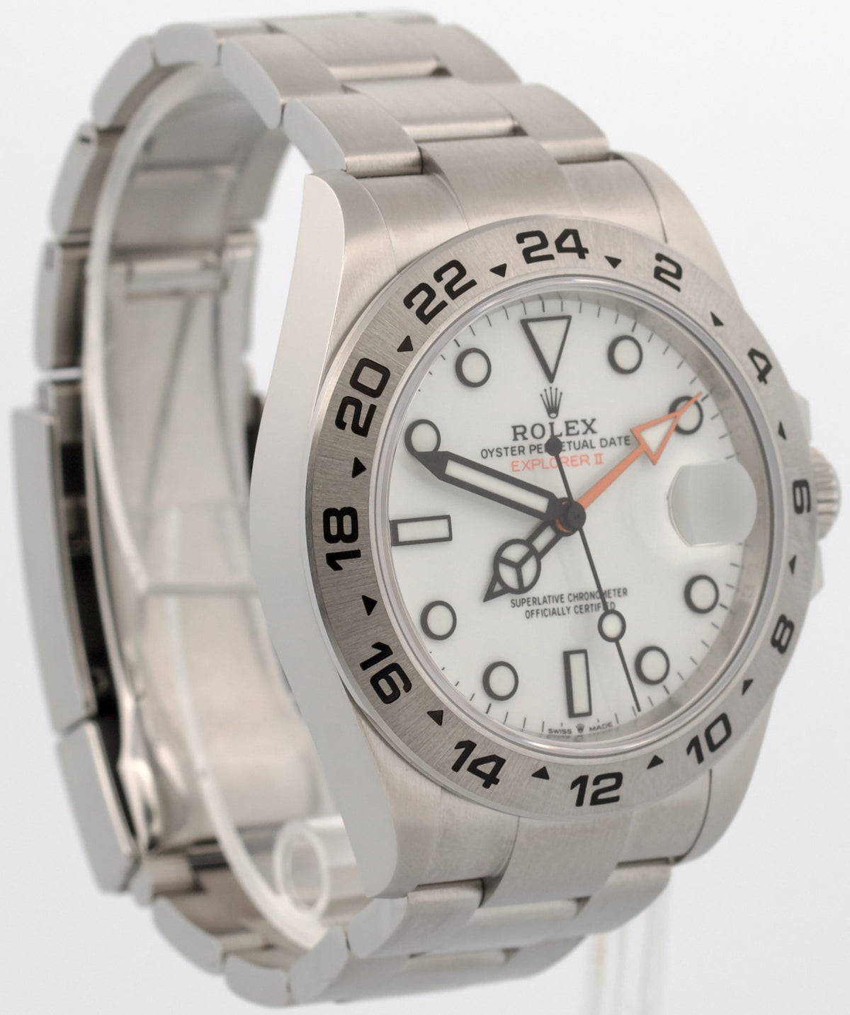 New 2025 Rolex Explorer II 226570 Polar White Stainless Steel 42mm Box Papers
