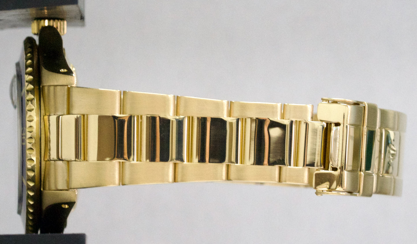 Rolex Submariner Date BLUE 18K Yellow Gold Oyster Automatic 40mm 16618 Watch BOX