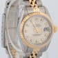 Ladies Rolex DateJust 26mm FACTORY SILVER DIAMOND 18K Gold Steel JUBILEE 69173
