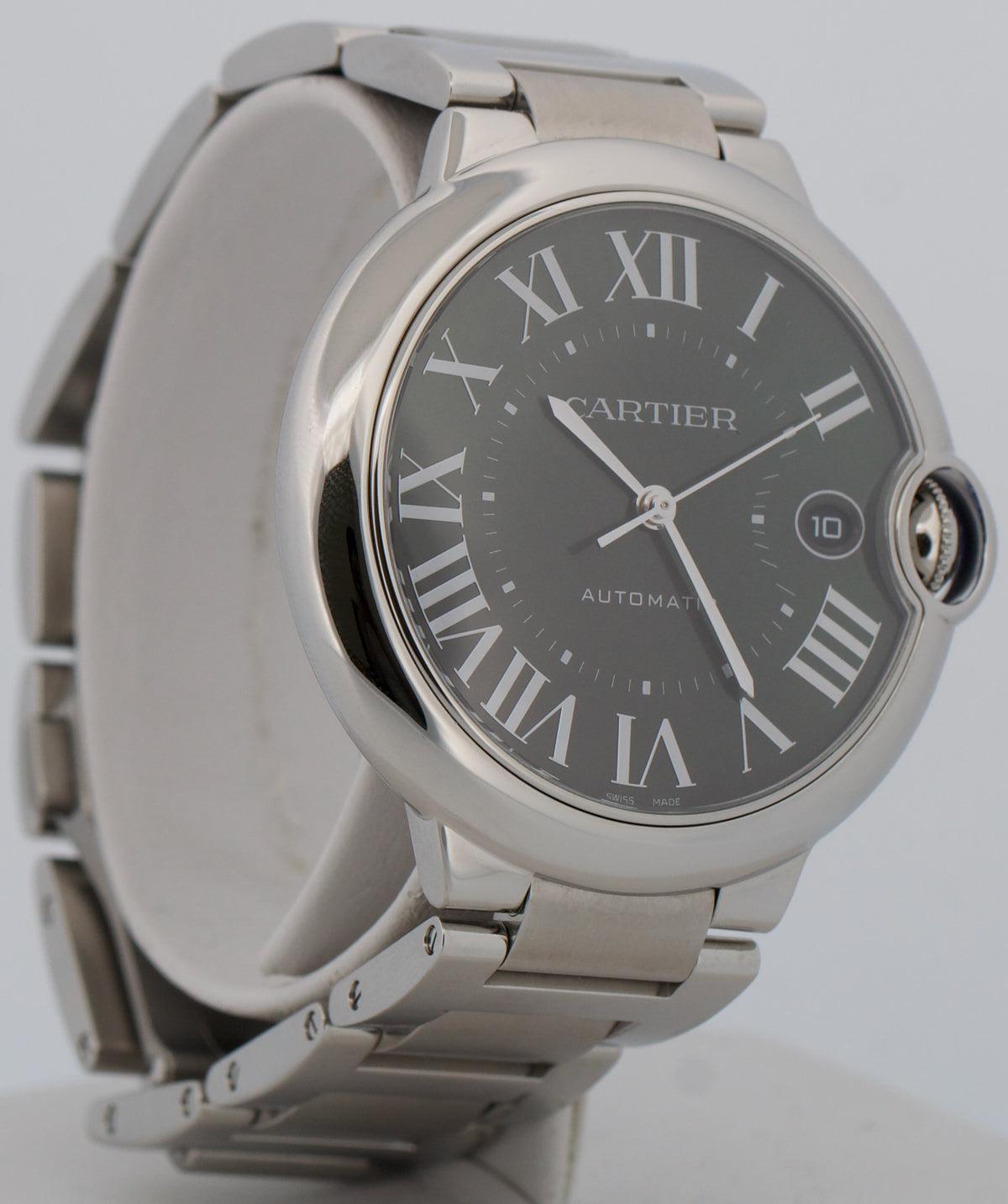 Cartier Ballon Bleu 4345 WSBB0071 Green Roman Stainless Steel 40mm Papers