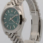 2024 Rolex DateJust 41 126300 Mint Green Stainless Steel Jubilee 41mm Watch BOX