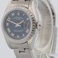 PAPERS Ladies Rolex DateJust BLUE ROMAN 26mm Engine-Turned Steel 79240 Watch BOX
