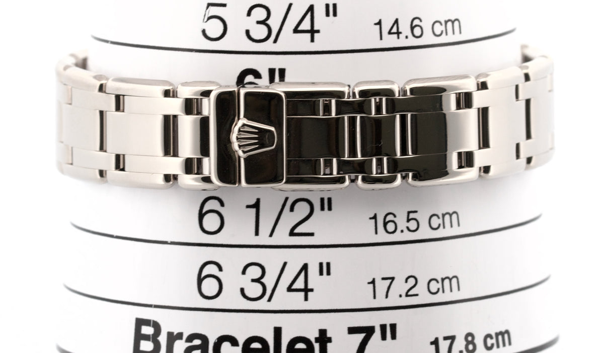 2000 Rolex DateJust Pearlmaster 80299 Black Diamond 18k White Gold 29mm Watch