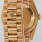 Rolex Day-Date President CHAMPAGNE 36mm 18K Yellow Gold Fluted 18238 Watch