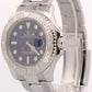 2016 PAPERS Rolex Yacht-Master BLUE Platinum Stainless Steel 40mm 116622 BOX