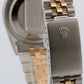 Rolex DateJust 16233 Cream Roman 18K Yellow Gold Jubilee 36mm Watch Box Papers
