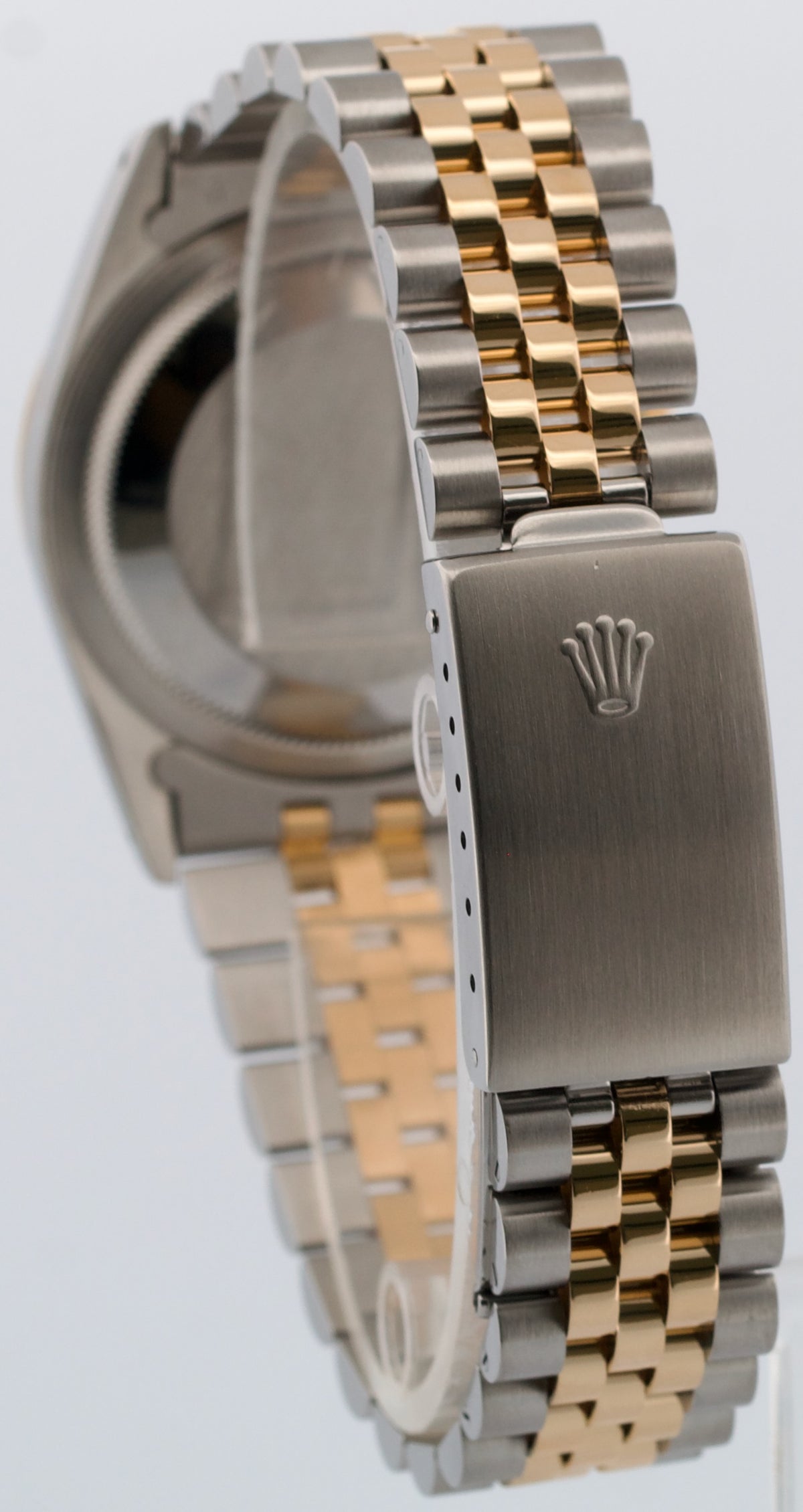 Rolex DateJust 16233 Cream Roman 18K Yellow Gold Jubilee 36mm Watch Box Papers