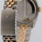 Rolex DateJust 16233 Cream Roman 18K Yellow Gold Jubilee 36mm Watch Box Papers