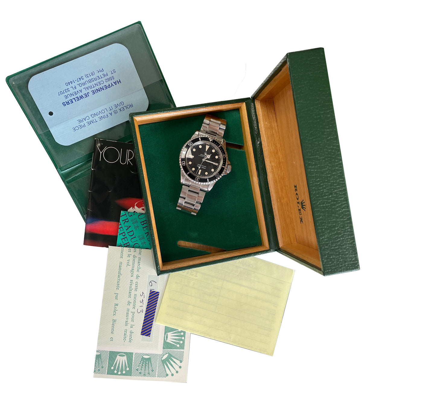Vintage 1982 PAPERS Rolex Submariner 6.1x MAXI Dial MKIV MK4 Watch 5513 B+P