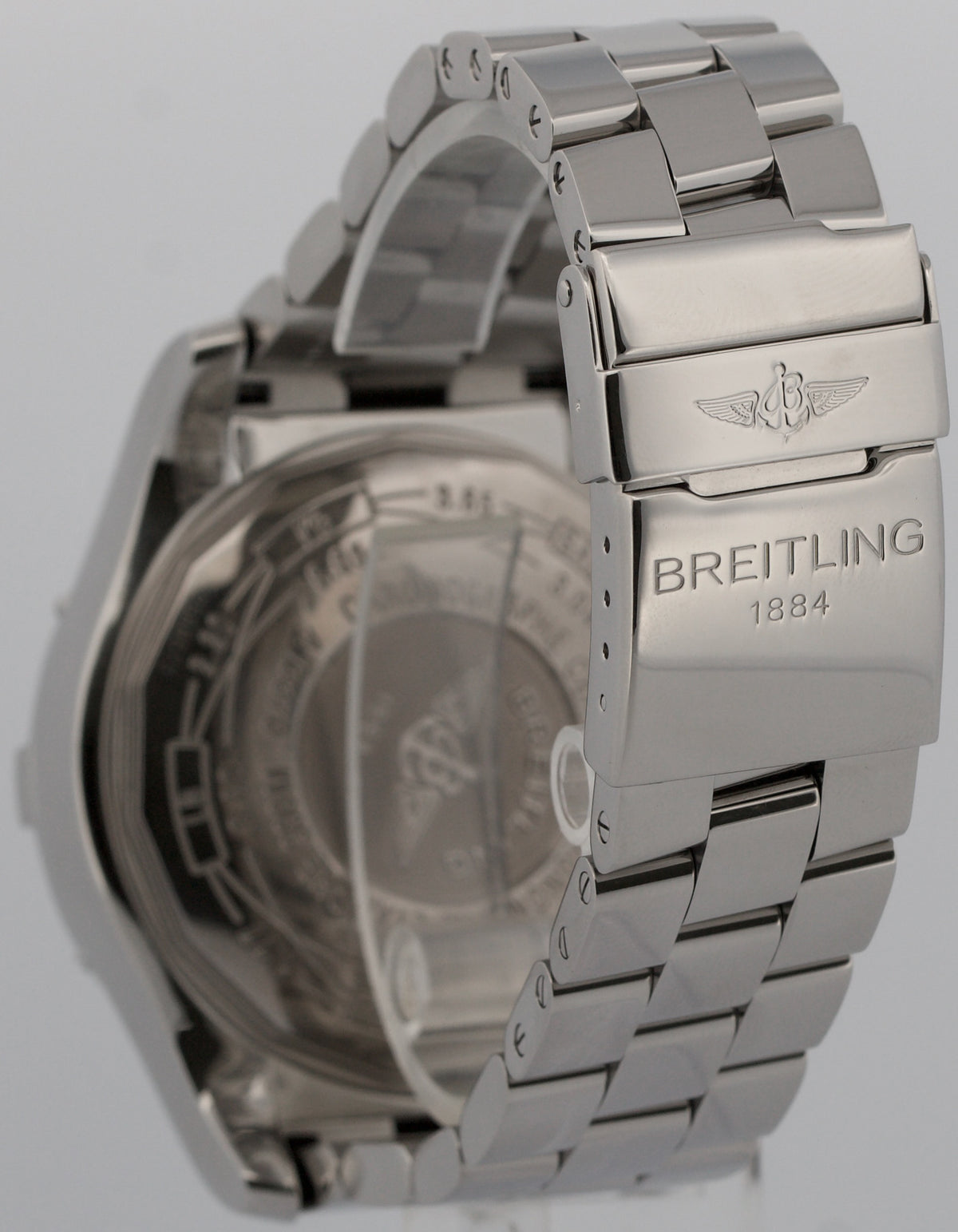 Breitling Super Avenger A13370 Chronograph Black 48mm Stainless Steel Box Papers