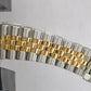 Rolex DateJust 16233 Cream Roman 18K Yellow Gold Jubilee 36mm Watch Box Papers