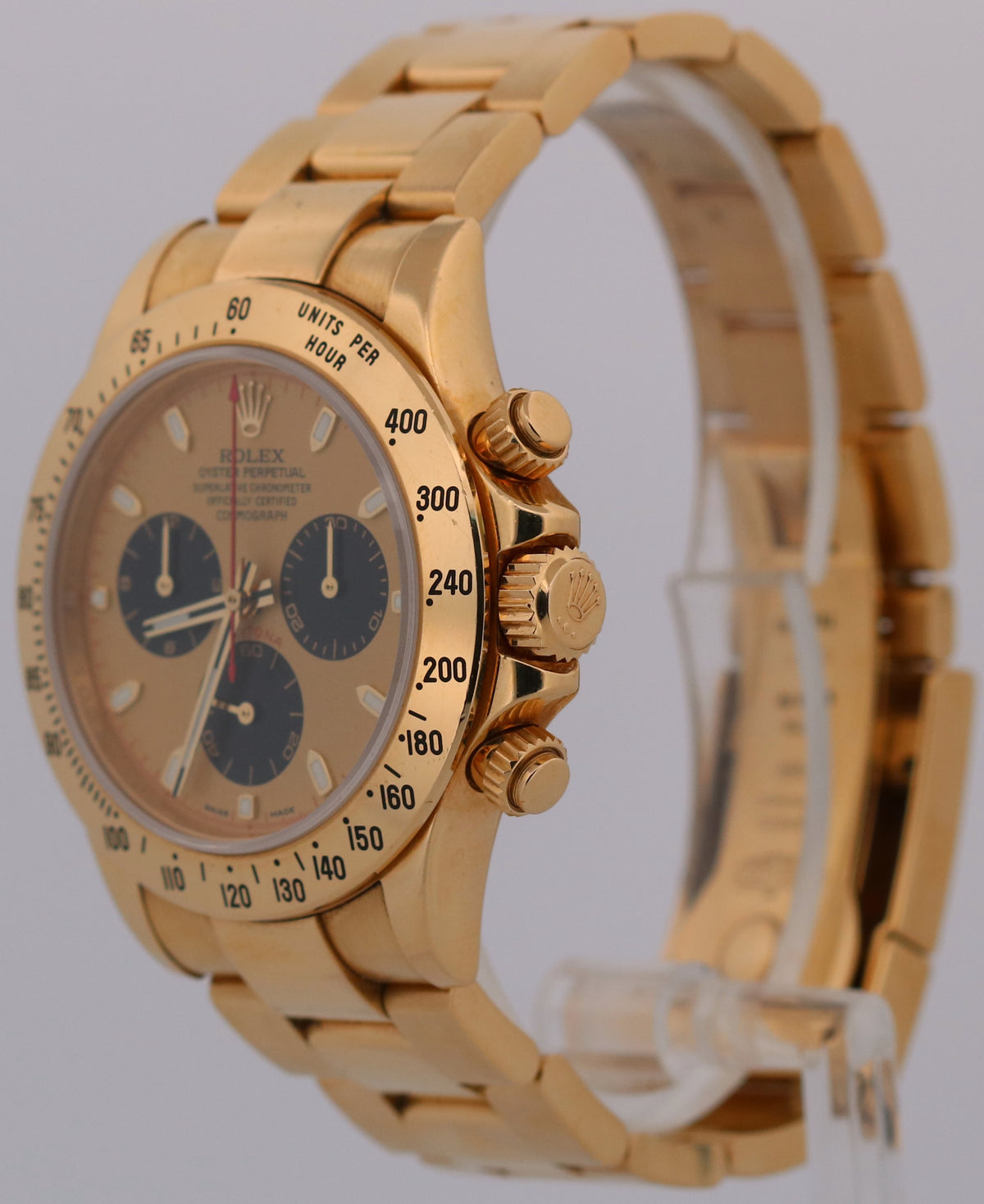 Rolex Daytona Cosmograph 116528 Champagne Newman 18K Yellow Gold 40mm Watch Box
