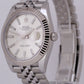 MINT PAPERS Rolex DateJust 41 SILVER Fluted Steel Jubilee 18K Gold 126334 BOX