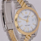 MINT PAPERS Rolex DateJust 41 WHITE 18K Gold Steel Fluted 41mm JUBILEE 126333