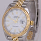 MINT PAPERS Rolex DateJust 41 WHITE 18K Gold Steel Fluted 41mm JUBILEE 126333